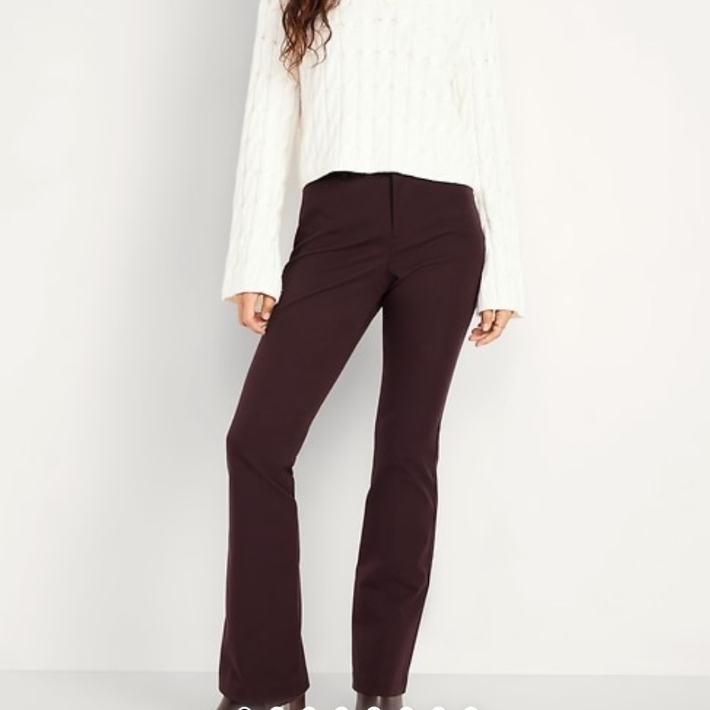 Old Navy High Waisted Pixie Flare Pants 6 Tall NWT